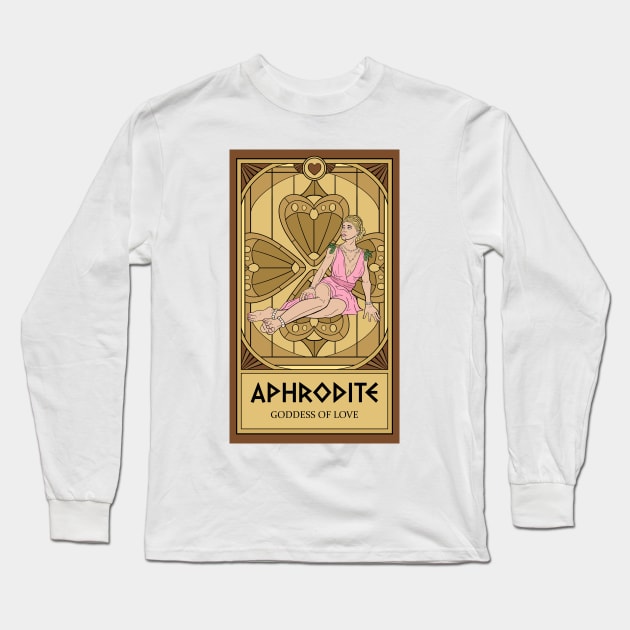 Aphrodite Tarot Card Long Sleeve T-Shirt by katieclouds